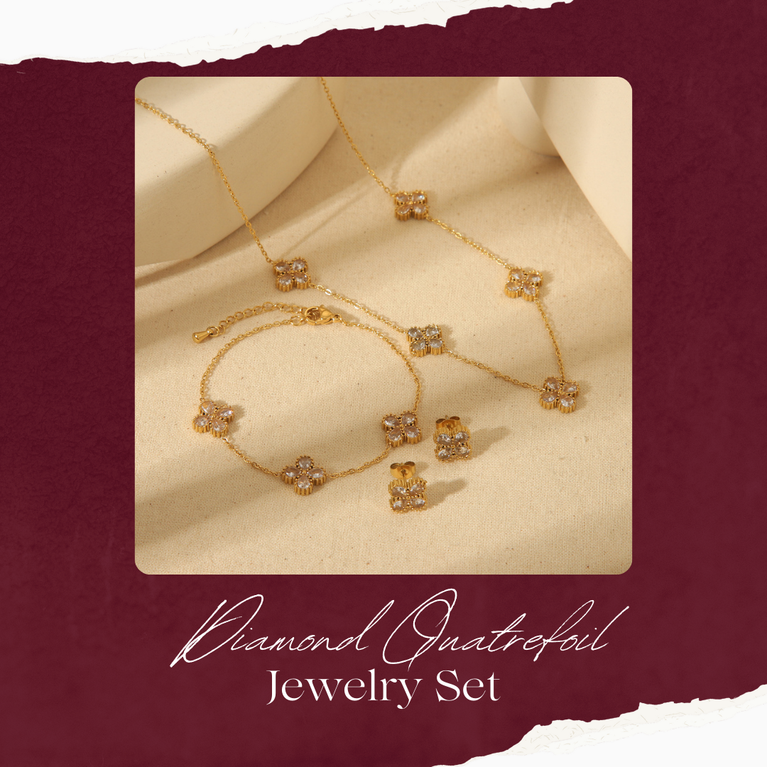 Diamond Quatrefoil Set