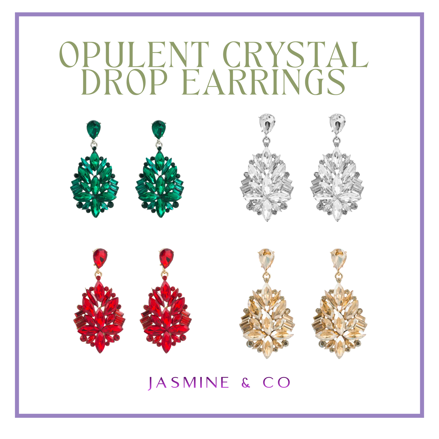 Opulent Crystal Drop Earrings