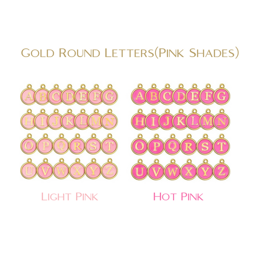 Gold Round Letters(Pink Shades)