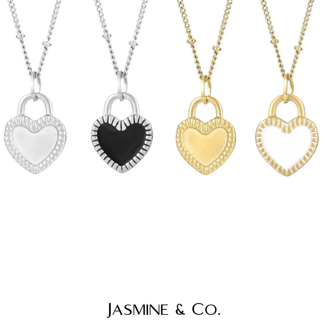 Locked In Love Heart Pendant Necklace